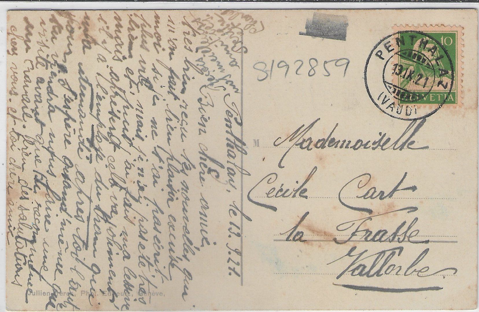 Cartoline postali: Pont de Chateau de St. Maurice - Litho – Usato da Ettingen venduto da Kartenplanet 1