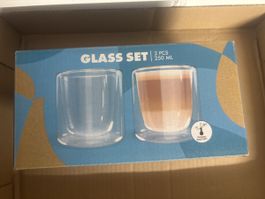 Doppelwandglas Set 2 Stk. Borosilikatglas 250ml Neu(3)