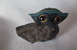 Eule Figur Naturstein Handgemacht siehe Foto wunder schön