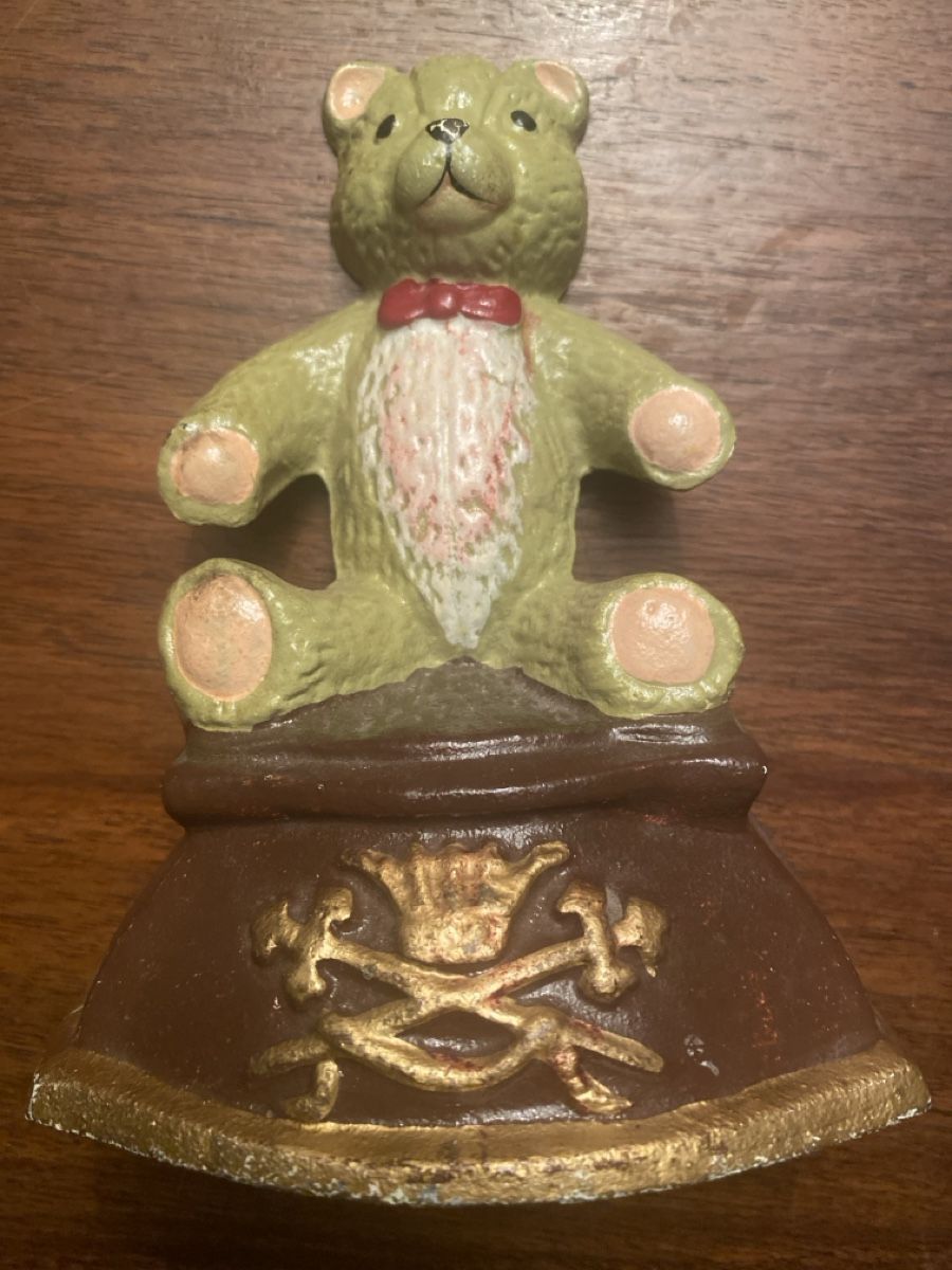 Statuette: Teddybär Statue Guss, Vintage – Usato da Baden venduto da swiss-alps