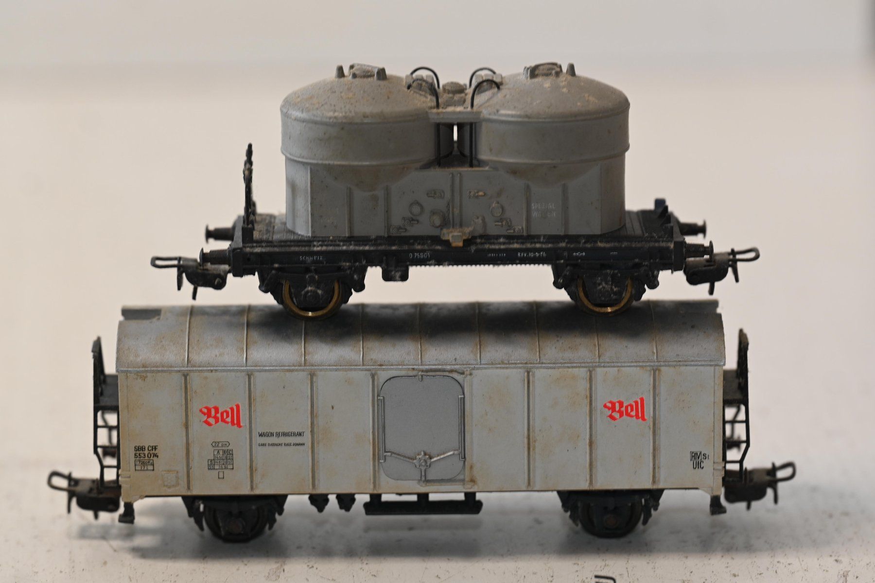Pocher Modellini di ferrovie: Güterwagen Pocher HO/AC , 2 Stück – Usato da Laupen ZH venduto da Zmoewe