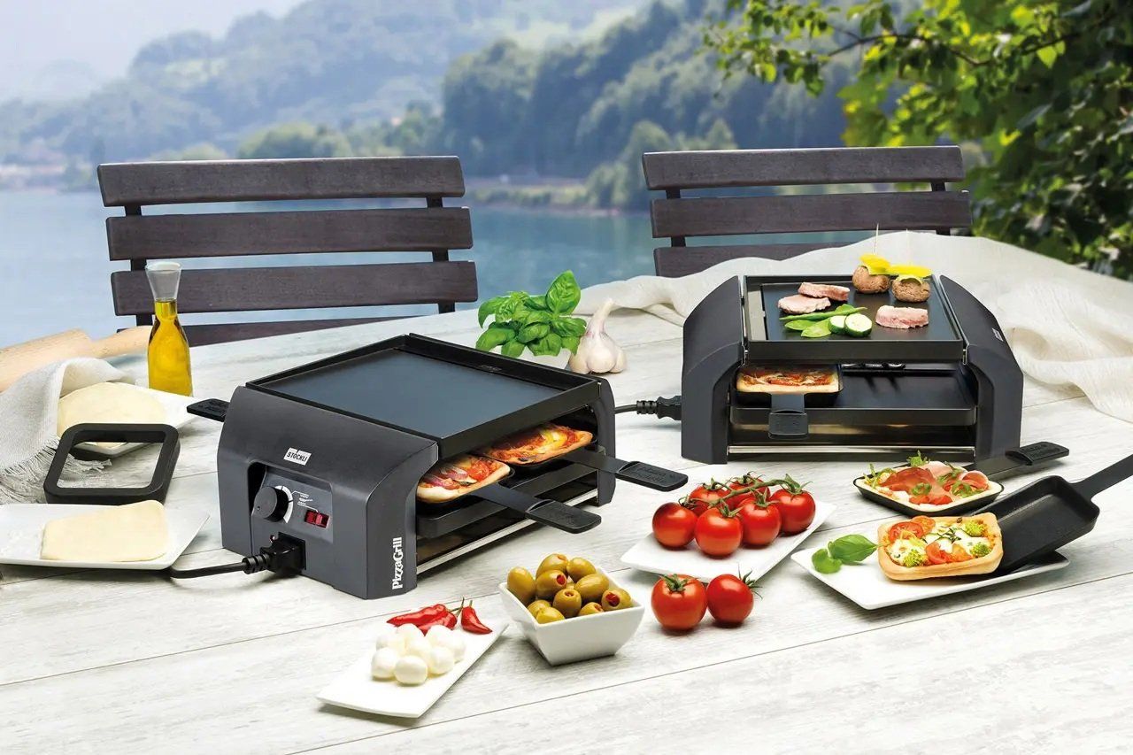 Stöckli Elettrodomestici da cucina: STöCKLI PizzaGrill four4 Set, Raclette, anthrazit – Nuovo (secondo la descrizione) da Kägiswil venduto da pebart 1