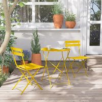 Bistro Set Gartenmöbel Balkonset 3 teilig Stahl klappbar