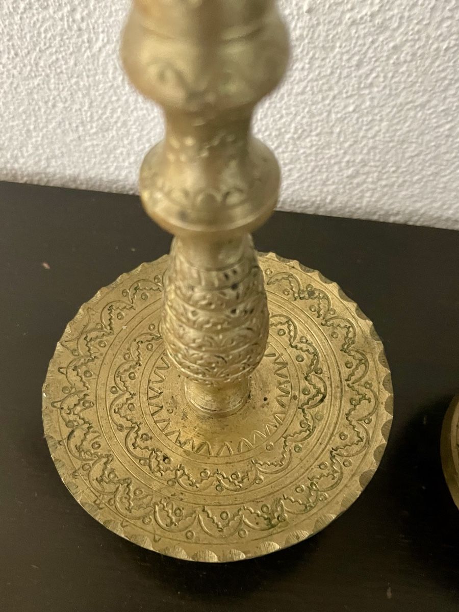 Portacandele: 2 alte Messing Kerzenhalter – Usato da Dübendorf venduto da Crioula 1