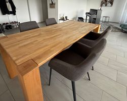 Massiver Esstisch aus Echtholz (Massivholz) – 200 × 95 cm