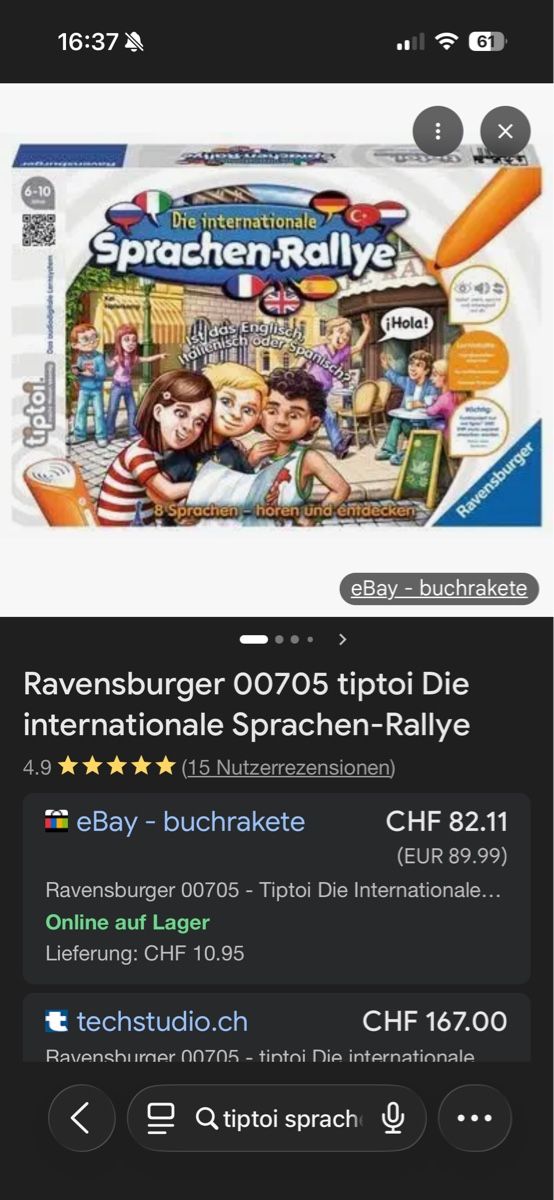 Ravensburger Spiele: Tiptoi Sprachen-Rallye, Ravensburger, neu – Neu und originalverpackt aus Langrickenbach von Sunshine18 1
