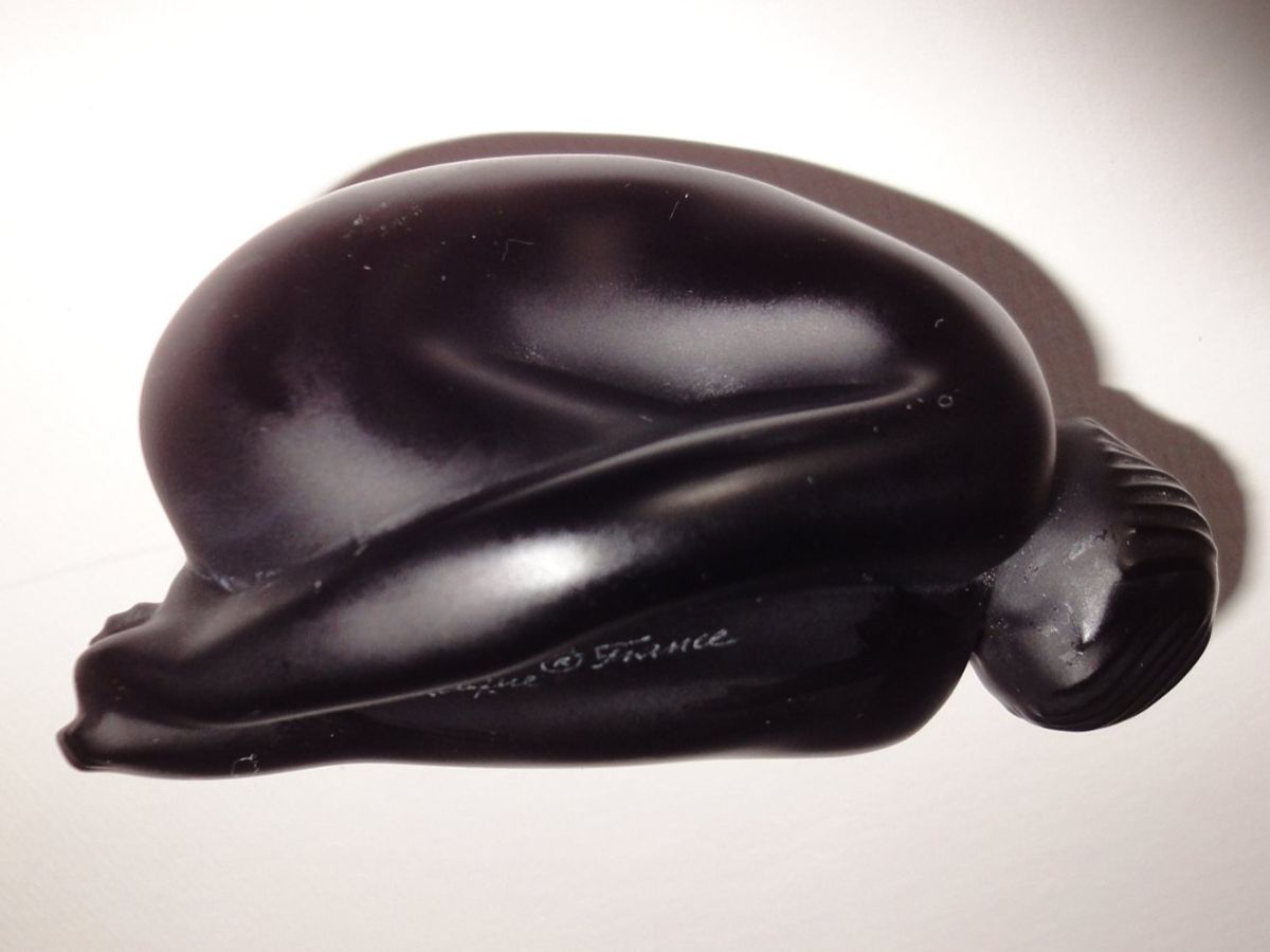 Lalique Statuette: LALIQUE  "Nu, Feuille pliée" Cristal noir – Nuovo (secondo la descrizione) da Biel/Bienne venduto da 07helios032