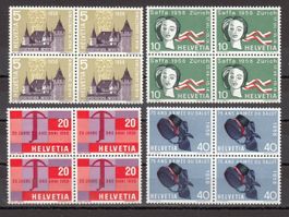 SBK 334 - 337 im 4er-Block postfrisch