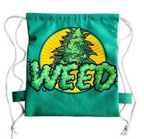 Weed Drawstring Bag – 420 Friendly Green – neu