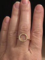 Jolie bague plaquée 52 sertie pierres moissanites neuve