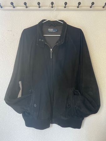 Veste en daim noire Ralph Lauren
