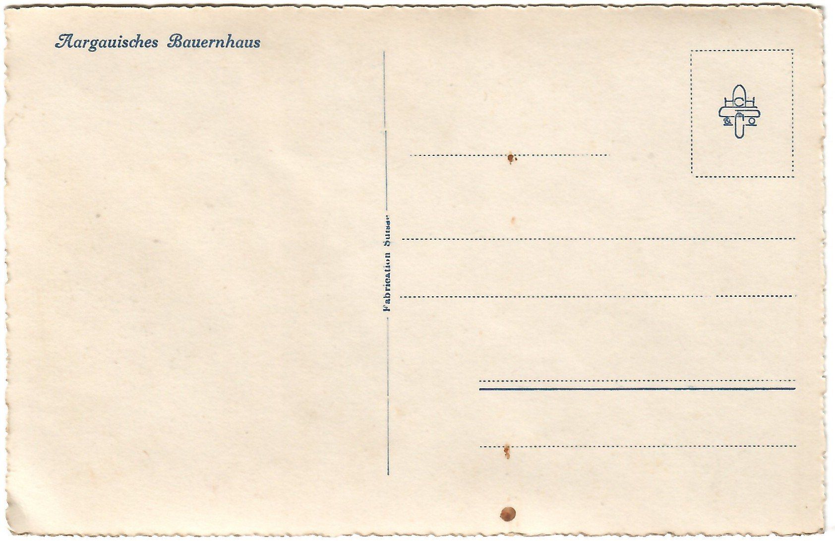 Cartoline postali: Ansichtskarte Aargauisches Bauernhaus – Usato da Kerns venduto da etma3 1