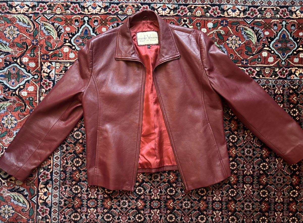 Giacche: Lederjacke Vintage burgunderrot  – Usato da Zürich venduto da glo_6dxm