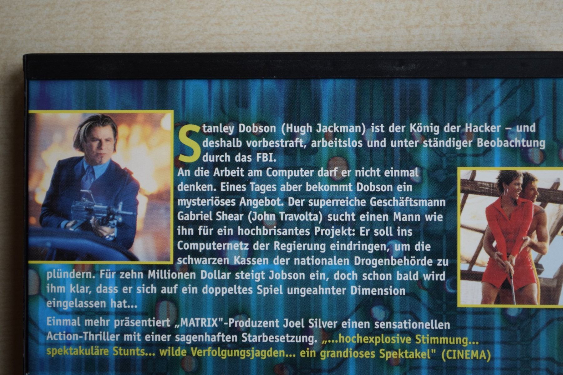 Tutti i DVDs: PASSWORT: SWORD FISH (293) – Usato da Reutigen venduto da DONDON55 2