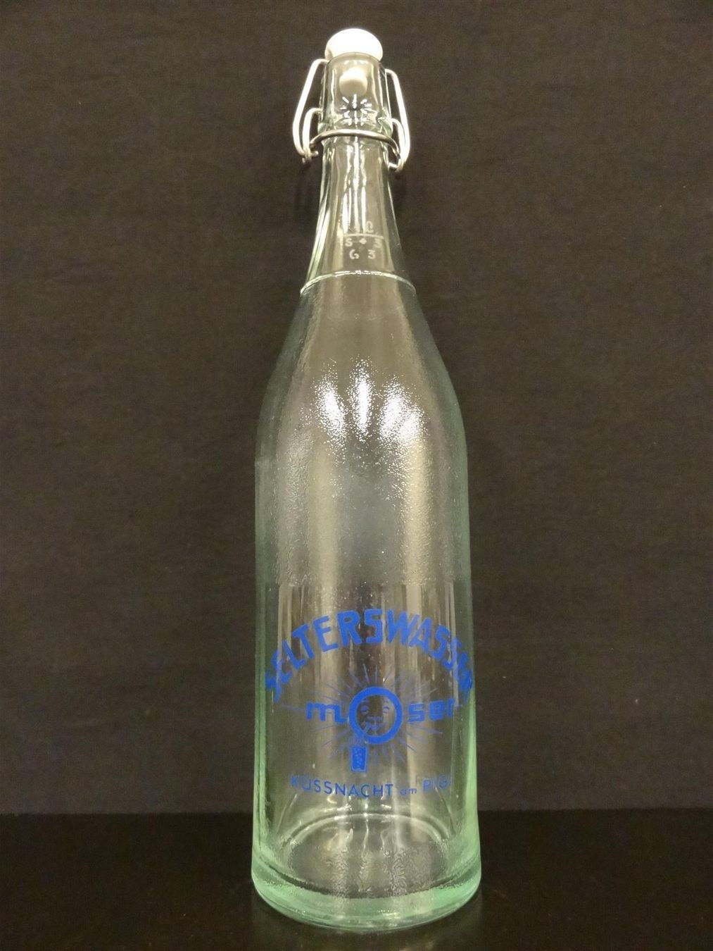 Bicchieri, Caraffe & Bottiglie: alte Flasche SELTERSWASSER MOSER 1963 – Usato da Kerzers venduto da Flaschenposten 1