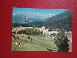 St.Moritz Bad mit Luftseilbahn Wappen Schriftzug