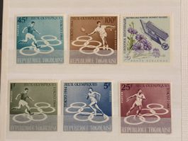 Timbres République Togolaise Jeux Olympiques Tokyo 1964