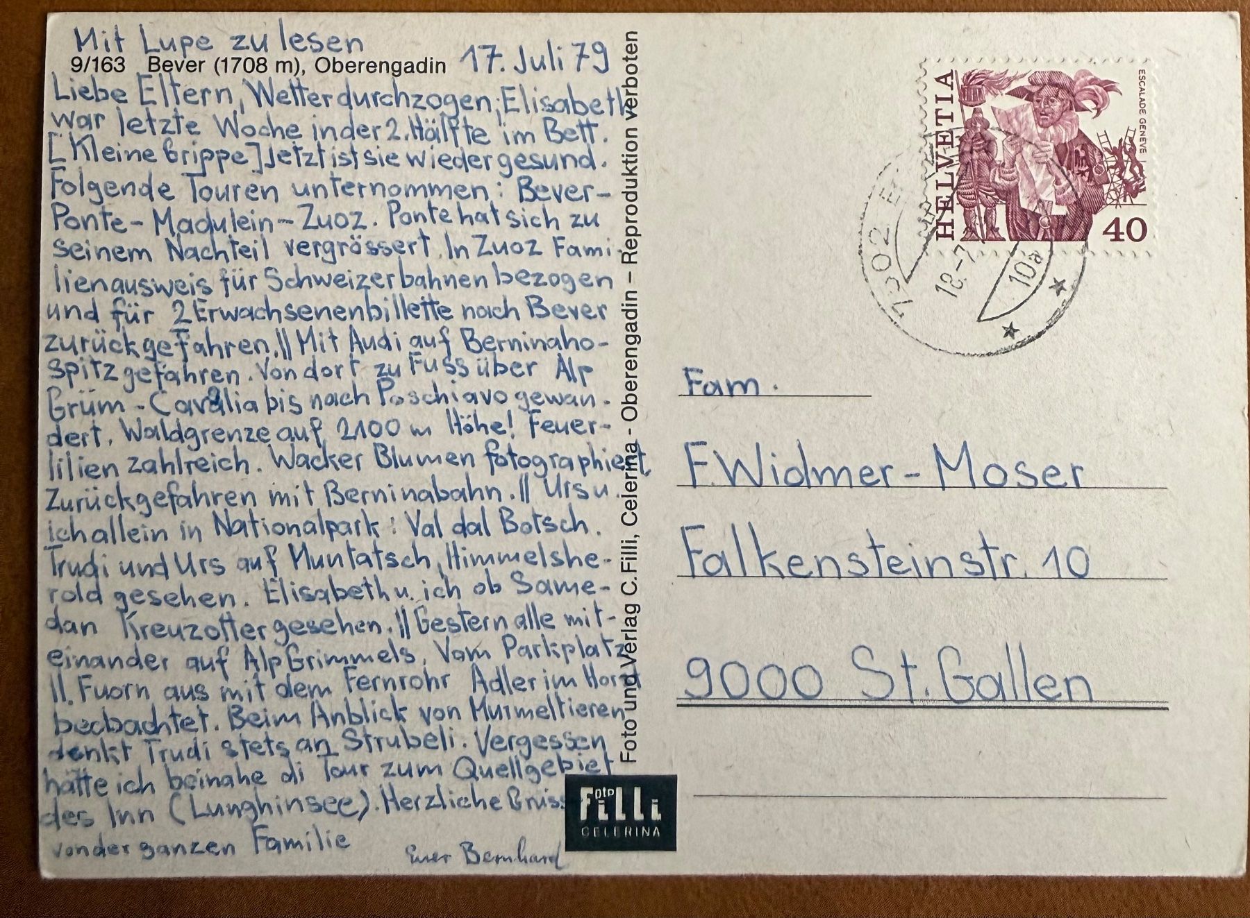 Cartoline postali: Bever - Panorama. AK – Usato da Lutry venduto da Ediego 1