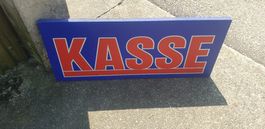 Werbeschild - Schild - Tafel - Werbung - KASSE - Stand