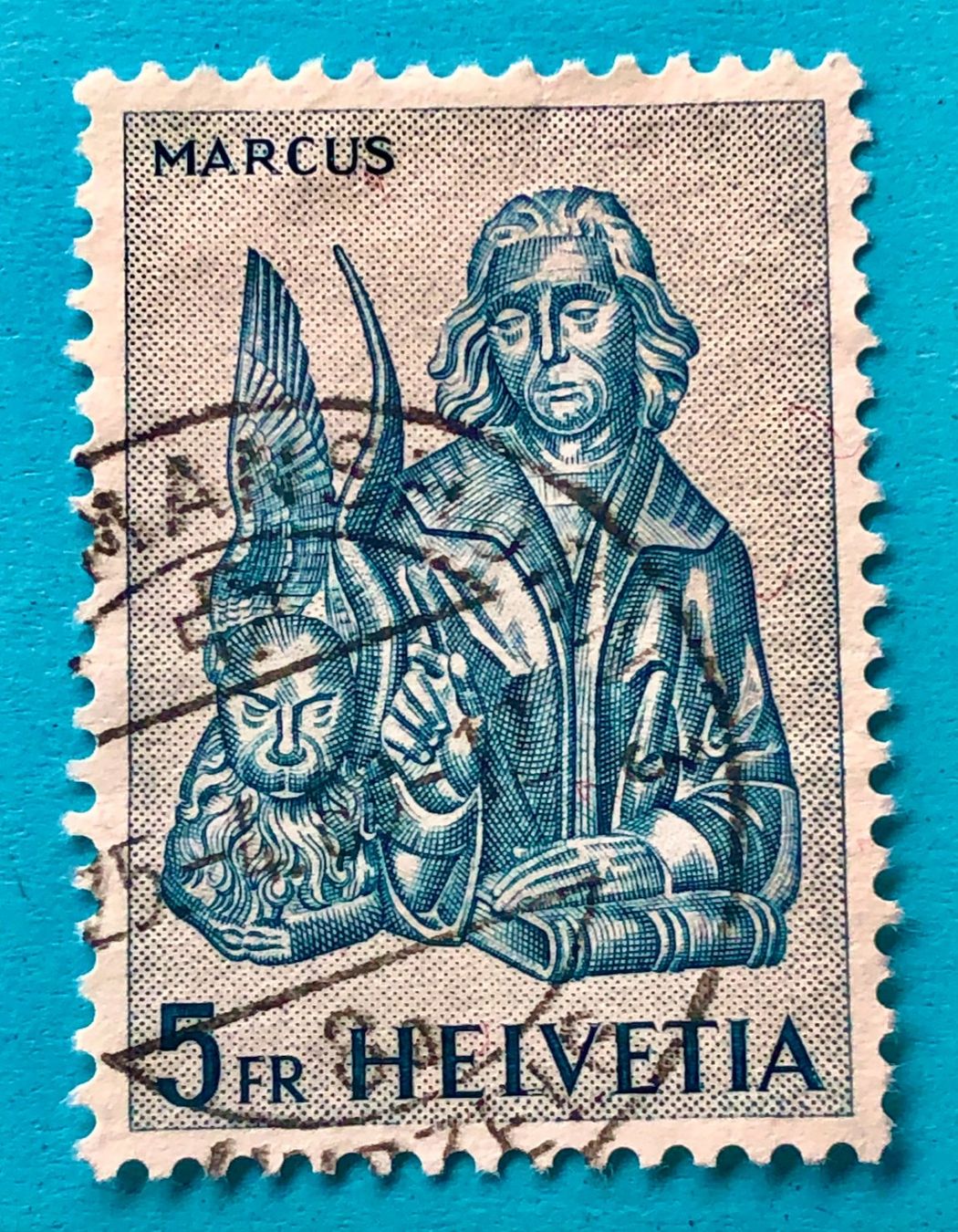 Tutti i francobolli: Nr.382 Evangelisten Markus Stempel     – Usato da Aarau venduto da Billa007