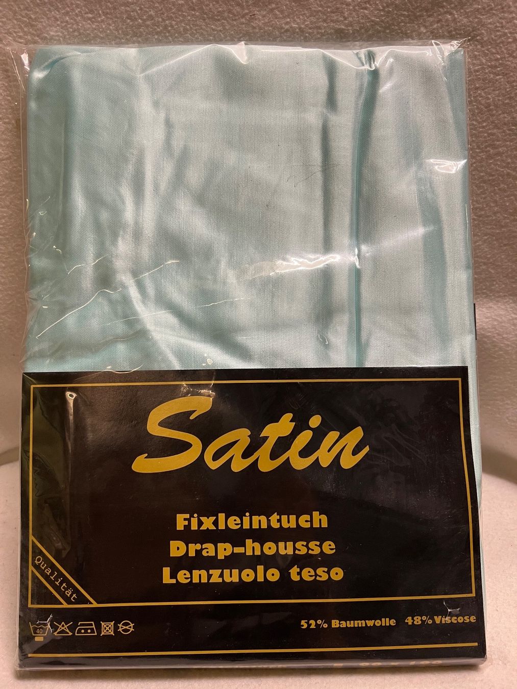 Linge de lit: Satin Fixleintuch 90/190cm Hellblau – Neuf avec emballage d'origine à Rorschach par TrendyDeals 1