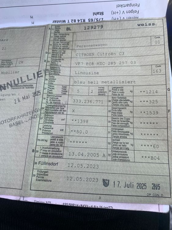 Citroën Automobili: Citroen C3 Diesel Frisch MFK – Usato da Dietikon venduto da M.C1998 6
