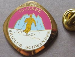 PIN, SPORT SCHWEIZ SKICLUB SCHWANDEN, 50 JAHRE