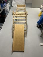 Kinder Klettergerüst Holz mit Rutsche gebrauchter Zustand
