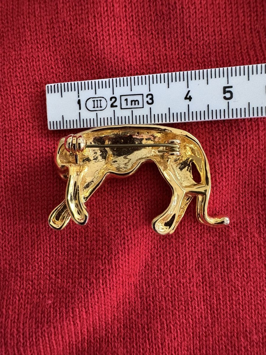 Spille & Fermagli: Broche Panthère ou Léopard Dorée avec Strass Étincelants – Usato da Crans  Montana venduto da proff 2