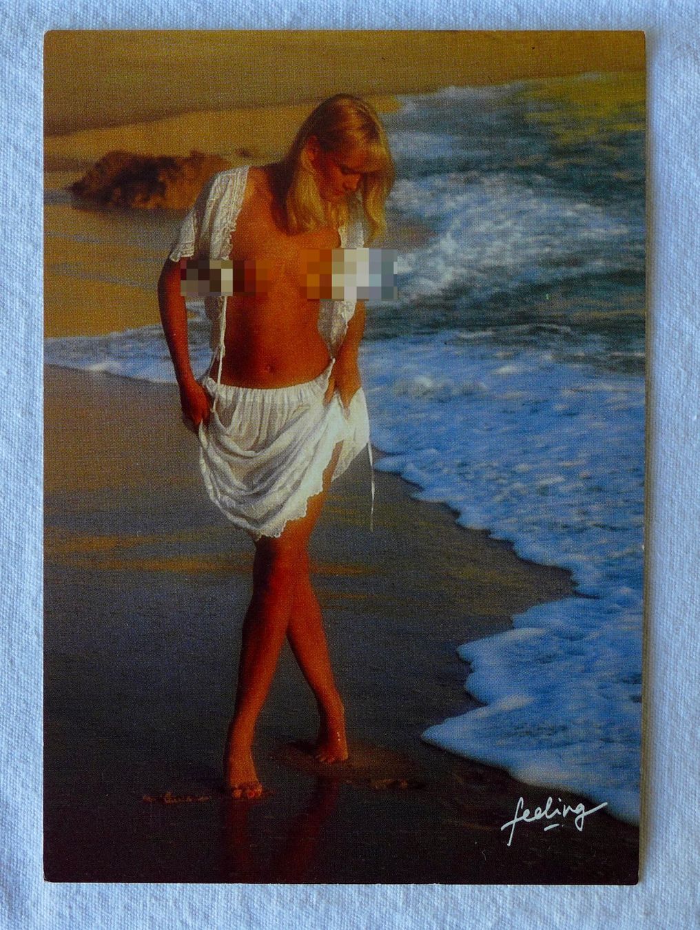 Cartoline postali: AK EROTIK PIN UP, "Tendrement Bleu" – Usato da Wallisellen venduto da aloa09