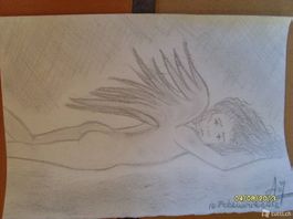 Angeli su carta disegni originali firmat