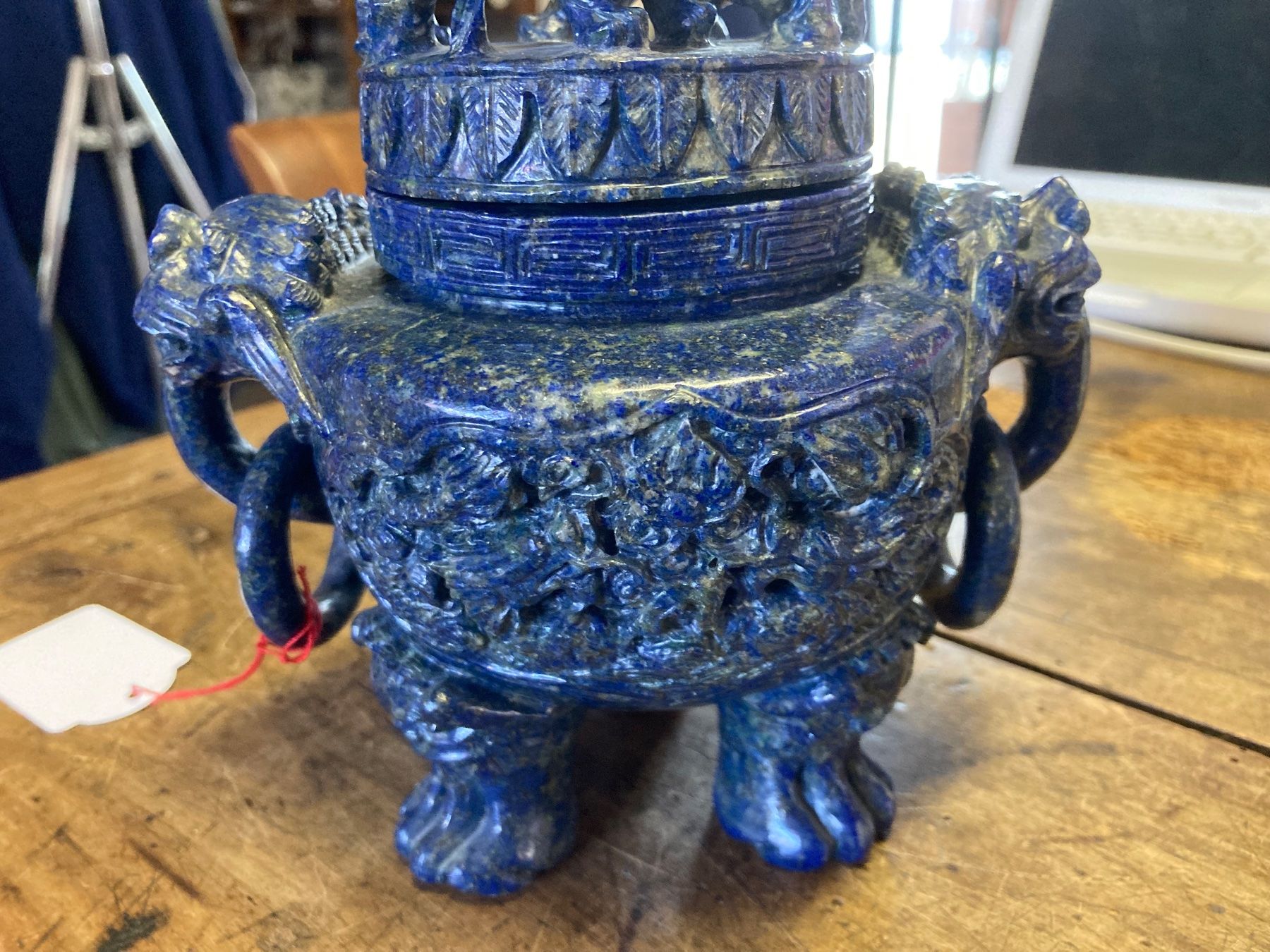 Pentole: Wunderschönes asiatisches Gefäss mit Deckel Lapislazuli – Usato da Bern venduto da Jwpm66 1