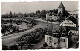 Ouchy, Pension Lutetia et Château, circulée 1948