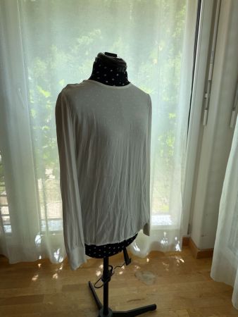 Leichte weiisse Esprit Bluse mit langen Ärmeln