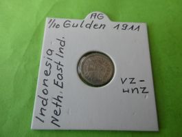 NIederländisch-Ostindien 1911, 1/10 Gulden - Silber