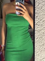 Robe courte bustier verte taille unique bon état