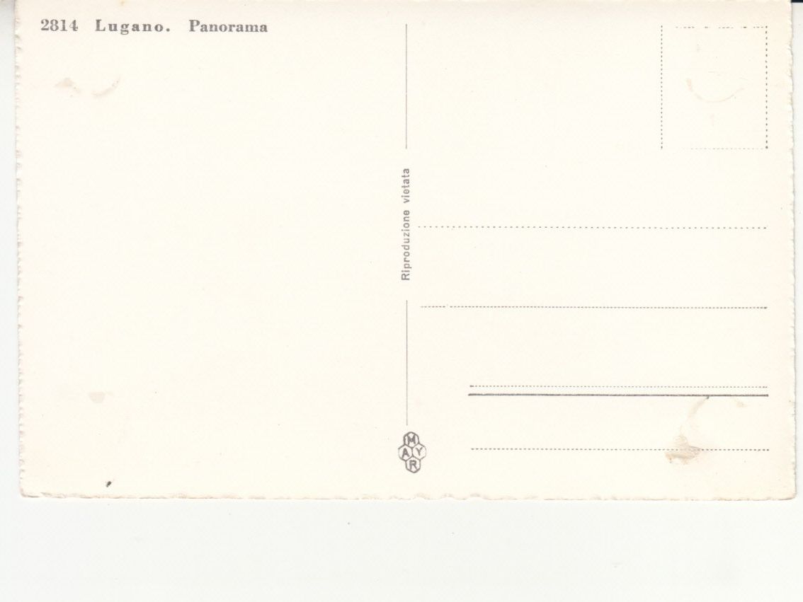 Cartoline postali: Lugano ca. 1950 – Usato da Bürglen TG venduto da StampGraf 1