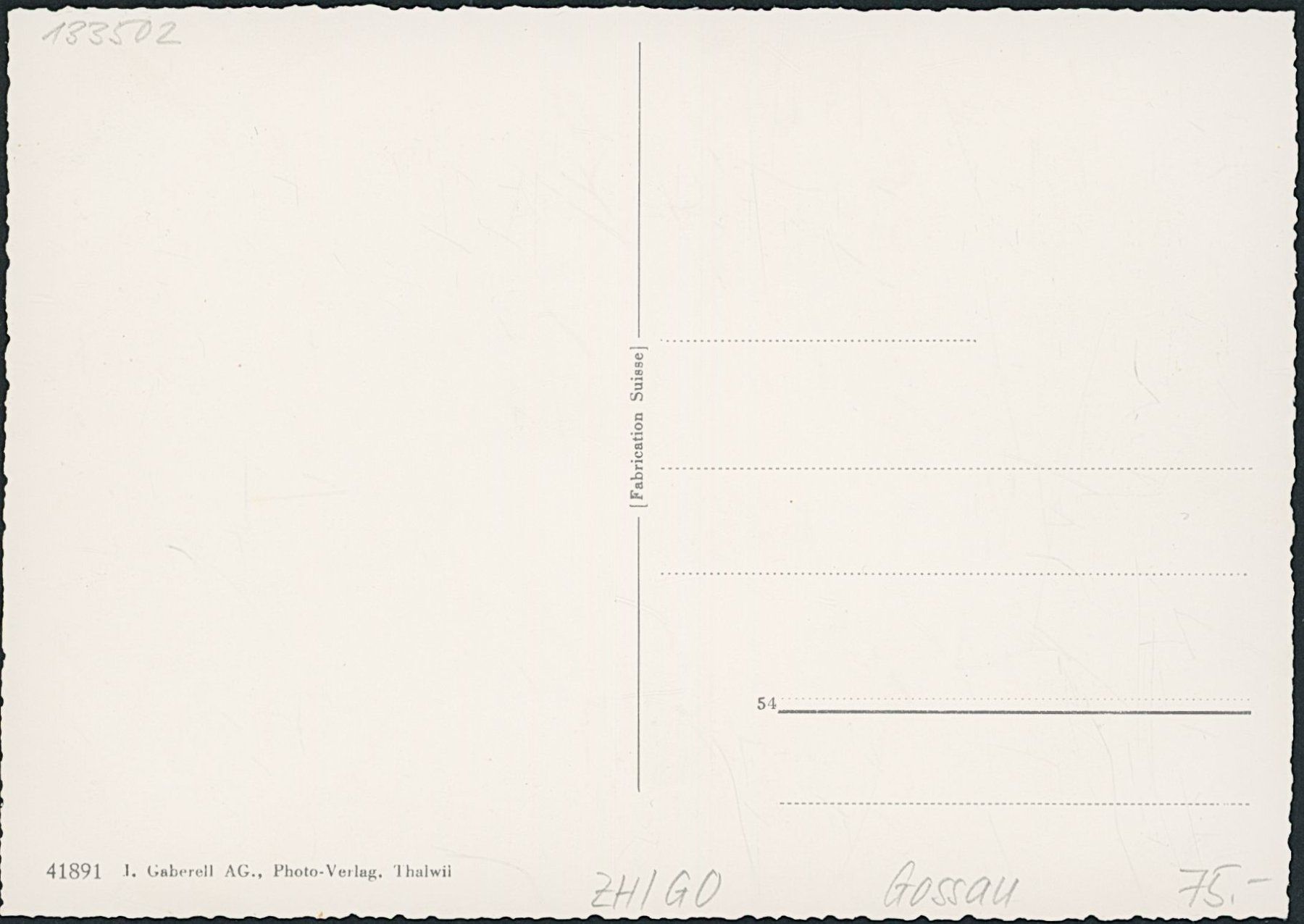 Cartoline postali: ZH Gossau – Nuovo (secondo la descrizione) da Schindellegi venduto da leecollect 1