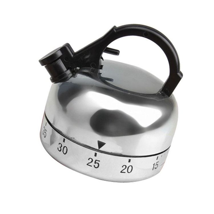 Mechanischer Küchentimer 60 Min. – Eieruhr Mit Glockensignal, Schwarz, Für Dampfgarer, Backofen, Sterilisator, 5,8 Cm