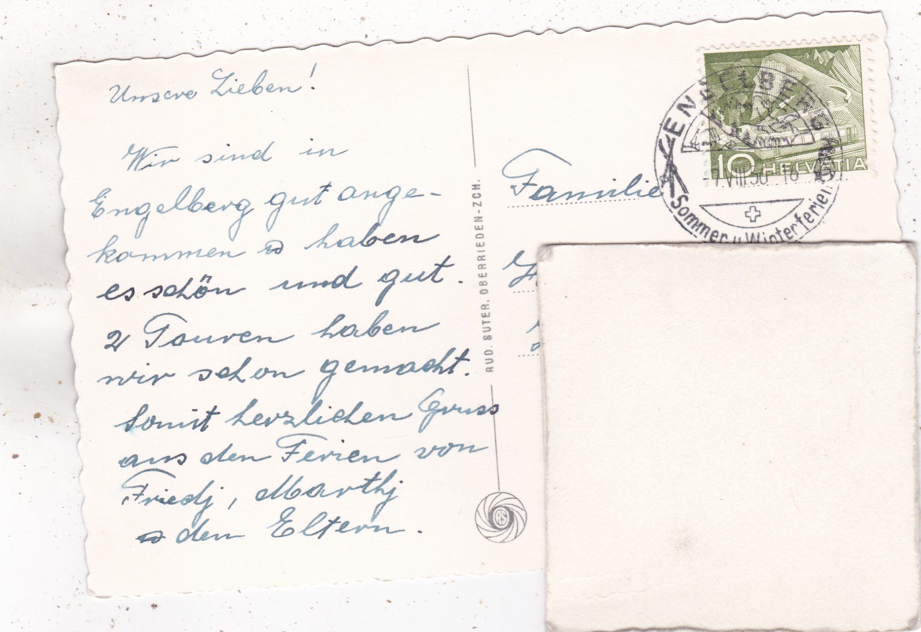 Cartoline postali: Engelberg mit Spannörter 1956 – Usato da Herisau venduto da Lisegrat2008 1