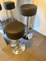 Barhocker Set 4 Stk. Chrom mit Kunstlederbezug, höhenvers...