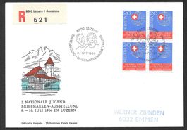 Sonderbrief S. 617 Luzern Jugend-Briefm.-Ausst. 8.-10.7.1966