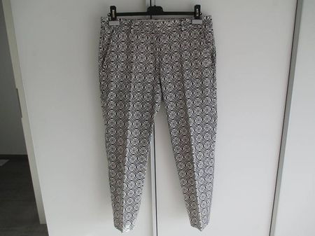 Hose, beige/schwarz/dunkelblau, Grösse 40