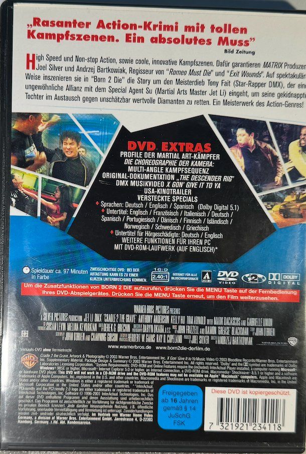 Tutti i DVDs: DVD BORN 2 DIE JET-LI DMX – Usato da Wisen venduto da gigisna 2