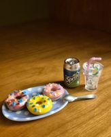 Donuts mit Sprite fürs Puppenhaus/Puppenstube 