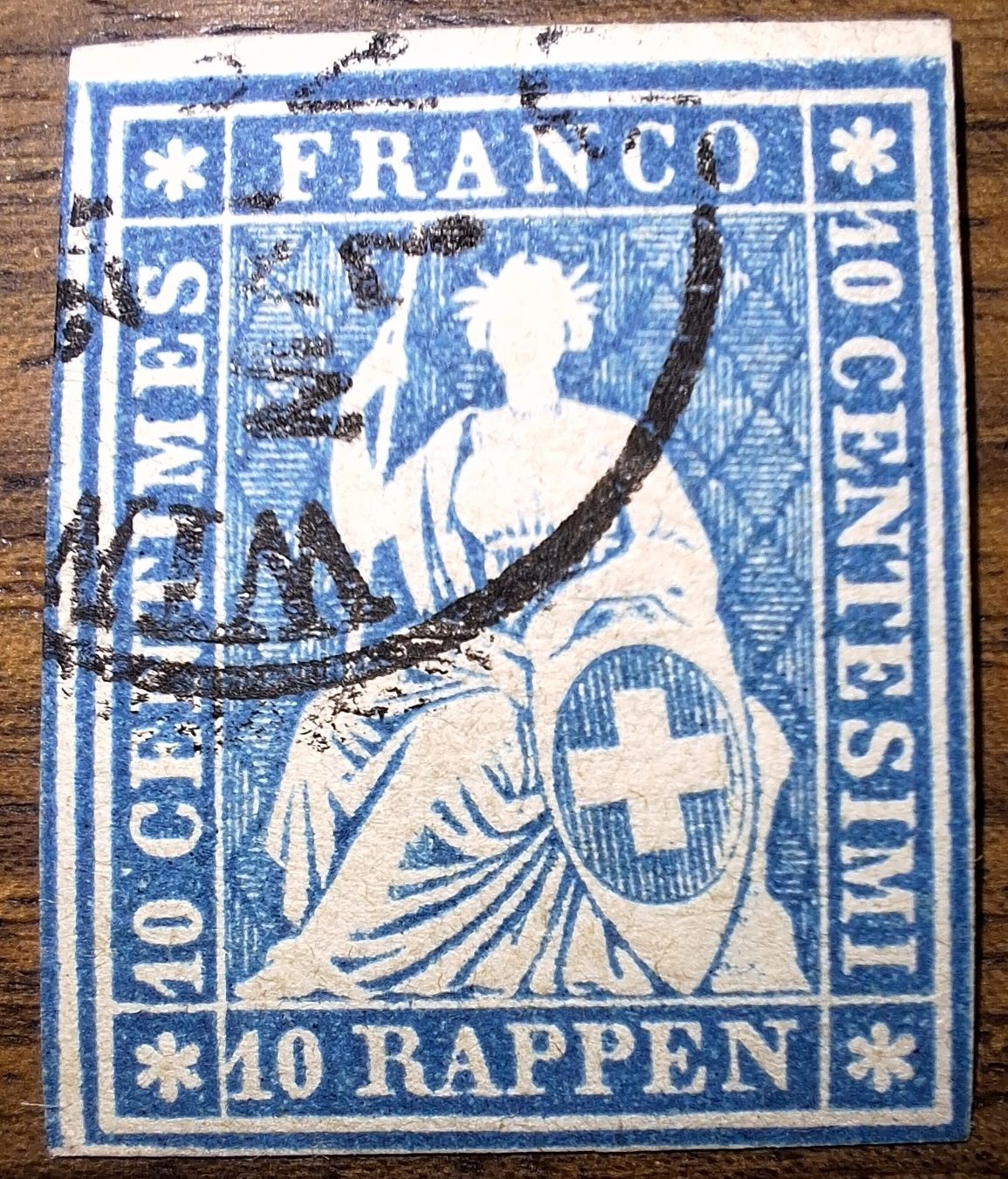 Tutti i francobolli: Strubel 23G Kat. 40.- Luxus ! – Usato da Balgach venduto da SIMEON27