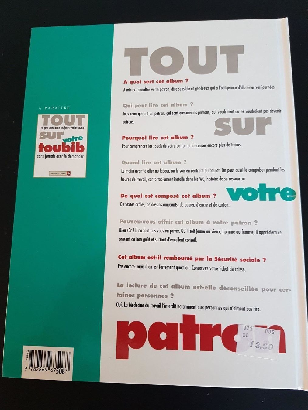 Comics: B.D. "Tout sur votre Patron" – Gebraucht aus Payerne von tintin08 2