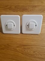 2 Lichtschalter weiss quadratisch guter Zustand