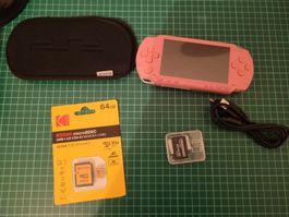 PSP Pink, 64GB Memory Card, Case - Great Condition!