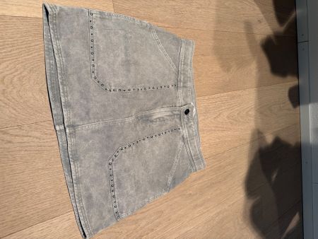 H&M Jeansrock Grau mit Nieten Gr 170 / 14+ Jahre